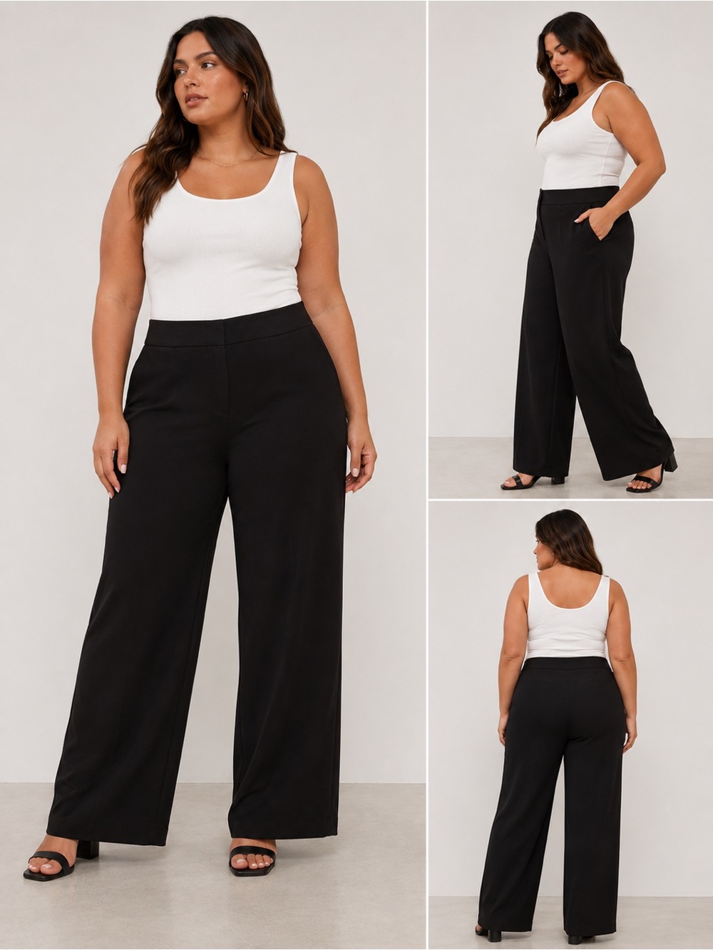 Jones‎ Wear Essentials Black Wide-Leg Trousers